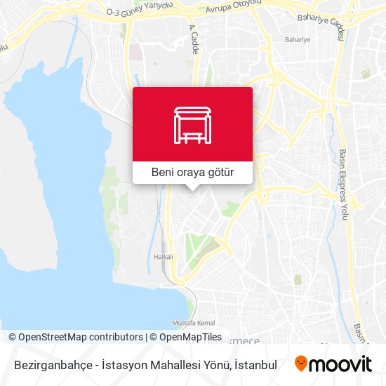 Bezirganbahçe - İstasyon Mahallesi Yönü harita
