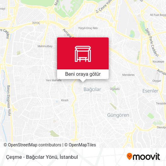 Çeşme - Bağcılar Yönü harita