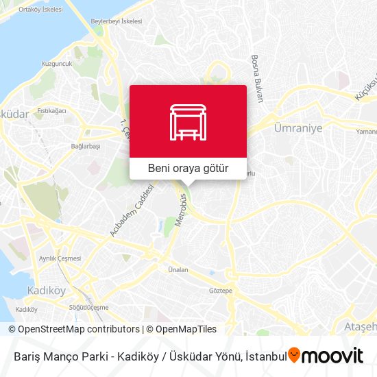 Bariş Manço Parki - Kadiköy / Üsküdar Yönü harita
