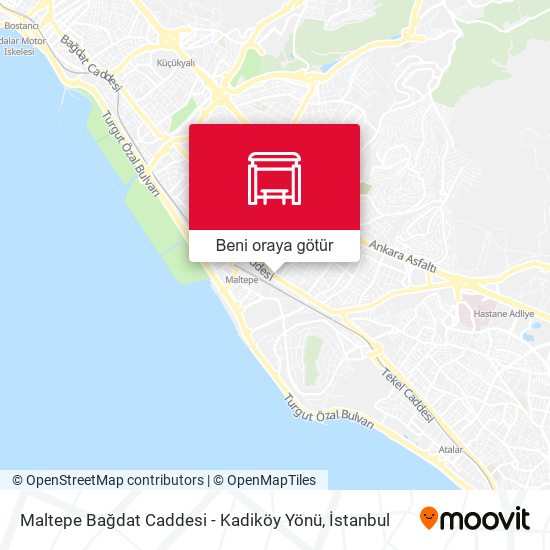 Maltepe Bağdat Caddesi - Kadiköy Yönü harita