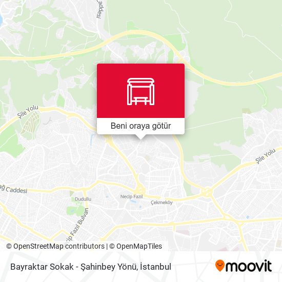 Bayraktar Sokak - Şahinbey Yönü harita