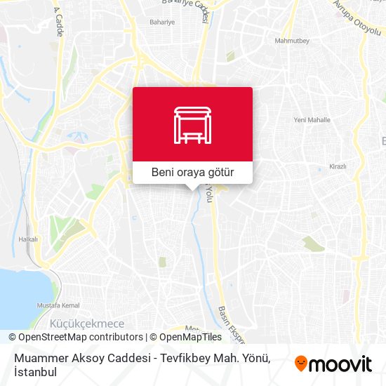 Muammer Aksoy Caddesi - Tevfikbey Mah. Yönü harita