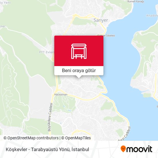 Köşkevler - Tarabyaüstü Yönü harita