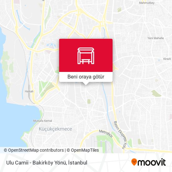 Ulu Camii - Bakirköy Yönü harita