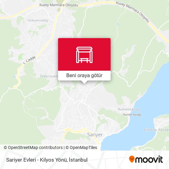 Sariyer Evleri - Kilyos Yönü harita