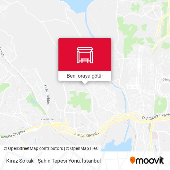 Kiraz Sokak - Şahin Tepesi Yönü harita