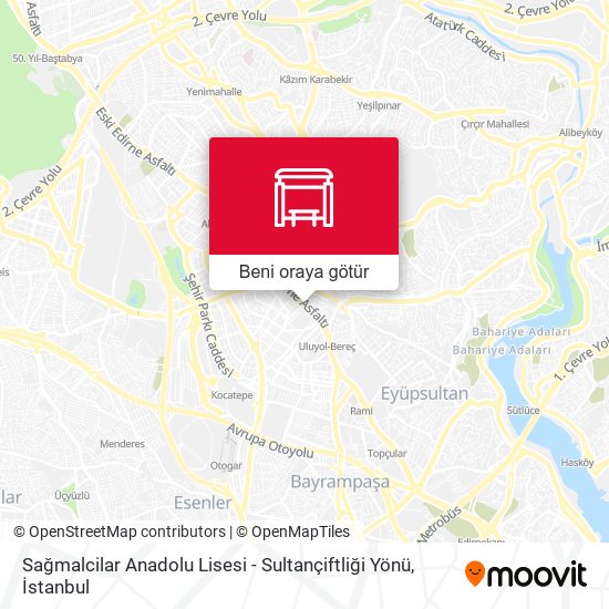 Sağmalcilar Anadolu Lisesi - Sultançiftliği Yönü harita