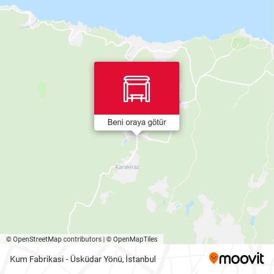 Kum Fabrikasi - Üsküdar Yönü harita