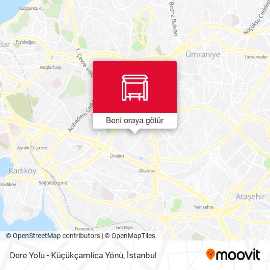 Dere Yolu - Küçükçamlica Yönü harita