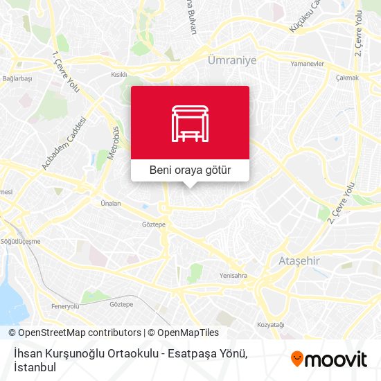 İhsan Kurşunoğlu Ortaokulu - Esatpaşa Yönü harita