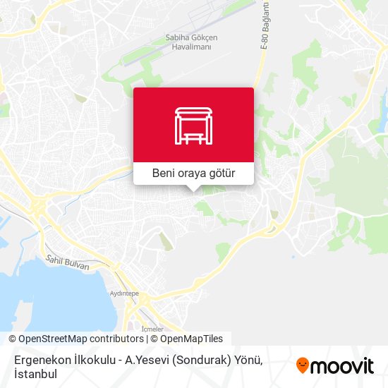 Ergenekon İlkokulu - A.Yesevi (Sondurak) Yönü harita