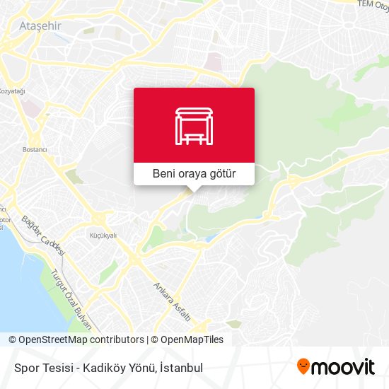 Spor Tesisi - Kadiköy Yönü harita