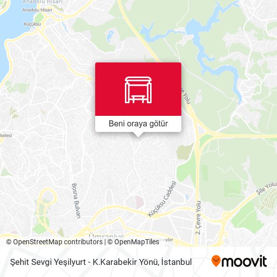 Şehit Sevgi Yeşilyurt - K.Karabekir Yönü harita