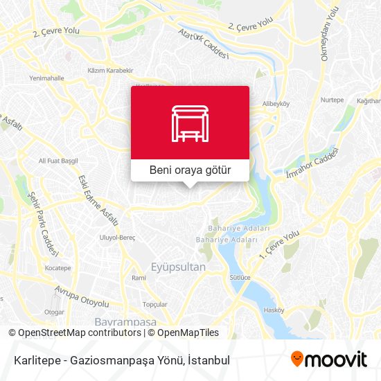 Karlitepe - Gaziosmanpaşa Yönü harita