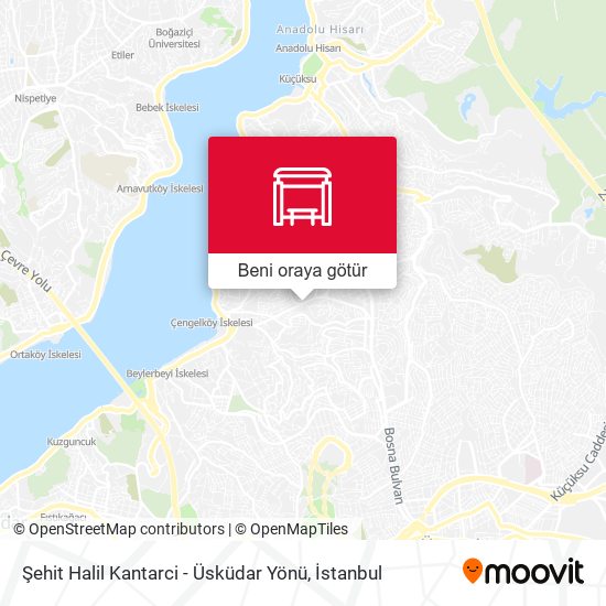 Şehit Halil Kantarci - Üsküdar Yönü harita