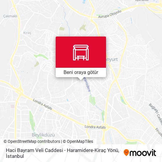 Haci Bayram Veli Caddesi - Haramidere-Kiraç Yönü harita