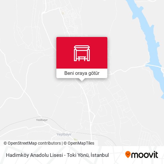 Hadimköy Anadolu Lisesi - Toki Yönü harita