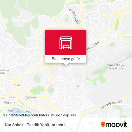 Nar Sokak - Pendik Yönü harita