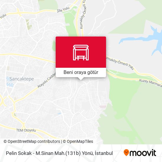 Pelin Sokak - M.Sinan Mah.(131b) Yönü harita