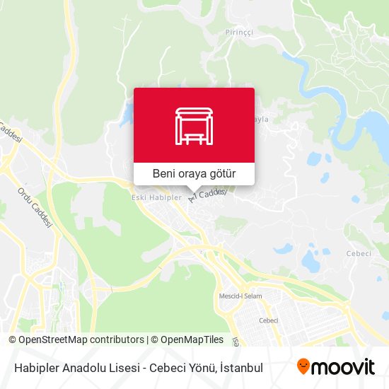 Habipler Anadolu Lisesi - Cebeci Yönü harita