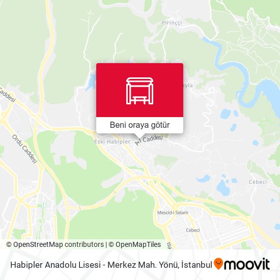 Habipler Anadolu Lisesi - Merkez Mah. Yönü harita