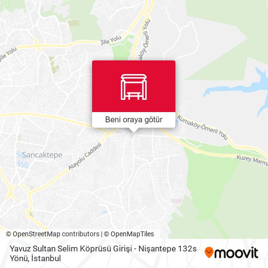 Yavuz Sultan Selim Köprüsü Girişi - Nişantepe 132s Yönü harita