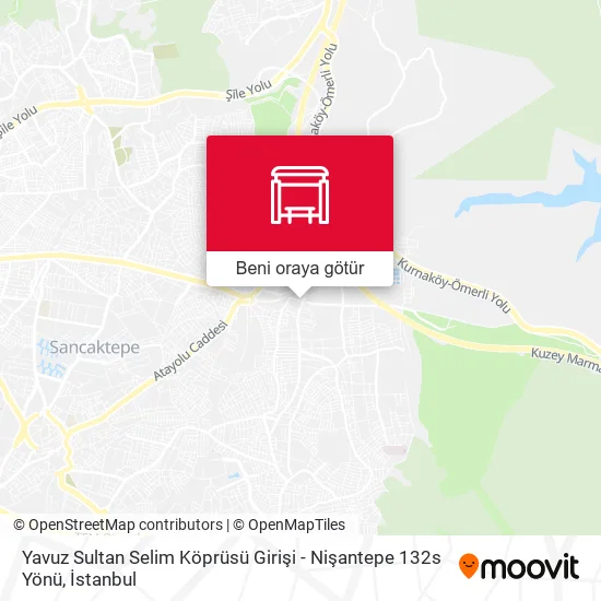 Yavuz Sultan Selim Köprüsü Girişi - Nişantepe 132s Yönü harita