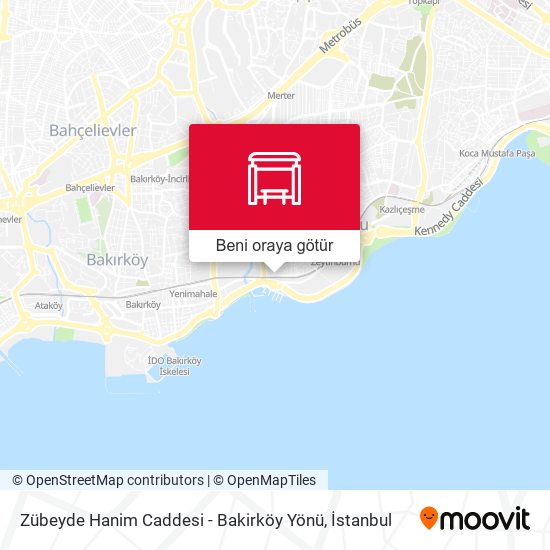 Zübeyde Hanim Caddesi - Bakirköy Yönü harita