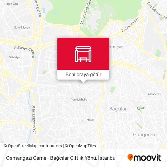 Osmangazi Camii - Bağcilar Çiftlik Yönü harita