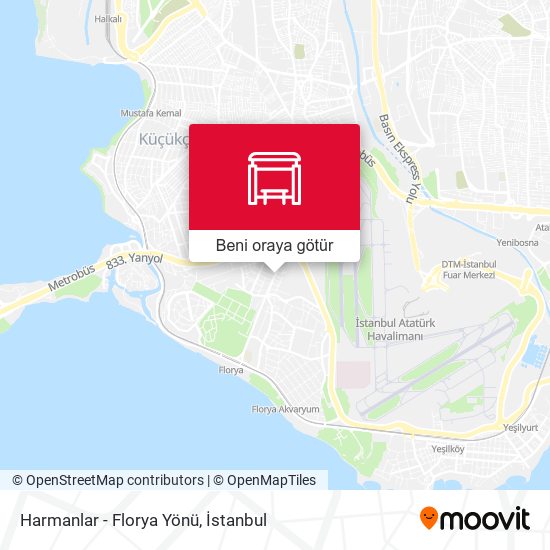 Harmanlar - Florya Yönü harita