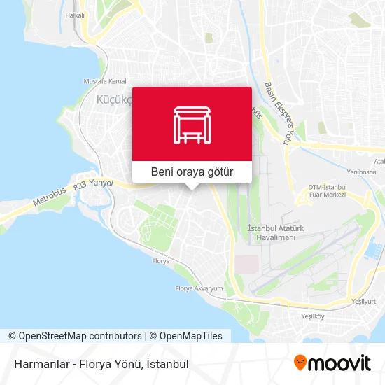 Harmanlar - Florya Yönü harita