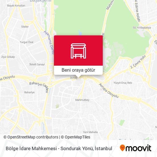 Bölge İdare Mahkemesi - Sondurak Yönü harita