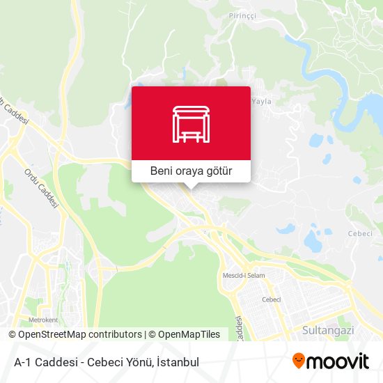 A-1 Caddesi - Cebeci Yönü harita