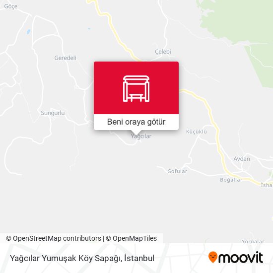 Yağcılar Yumuşak Köy Sapağı harita