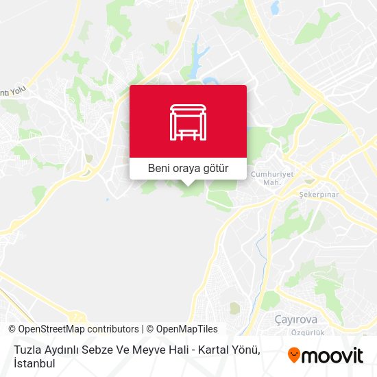 Tuzla Aydınlı Sebze Ve Meyve Hali - Kartal Yönü harita