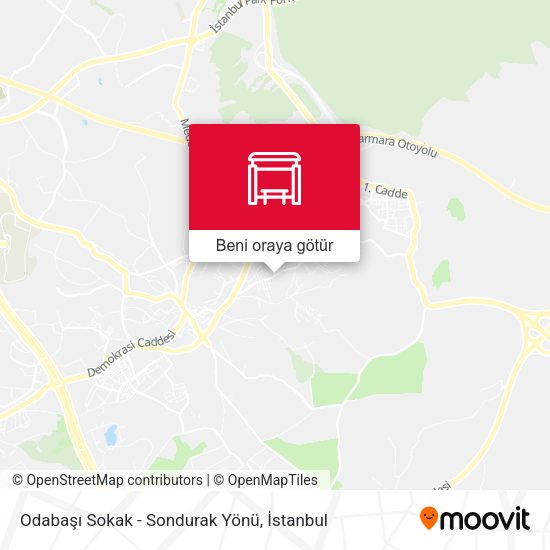 Odabaşı Sokak - Sondurak Yönü harita