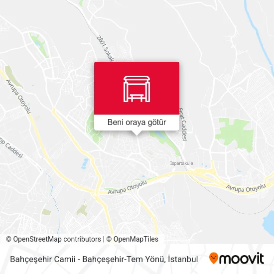 Bahçeşehir Camii - Bahçeşehir-Tem Yönü harita