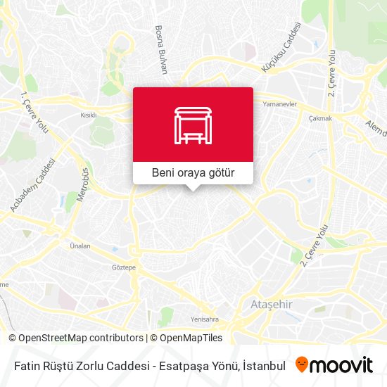 Fatin Rüştü Zorlu Caddesi - Esatpaşa Yönü harita