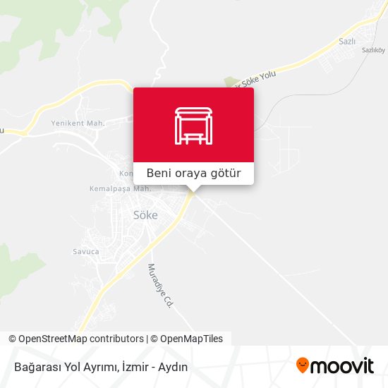 Bağarası Yol Ayrımı harita