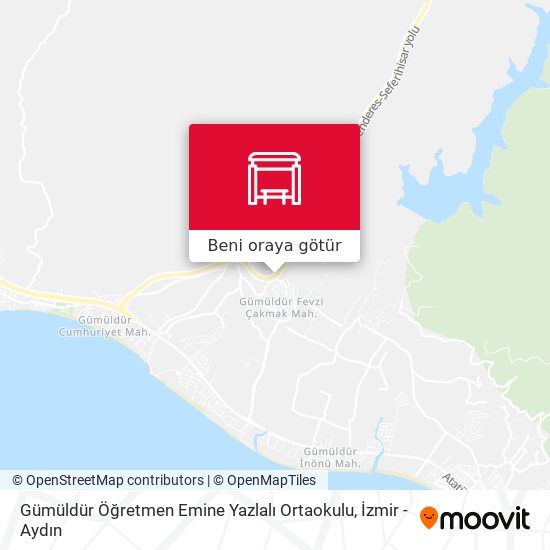 Gümüldür Öğretmen Emine Yazlalı Ortaokulu harita
