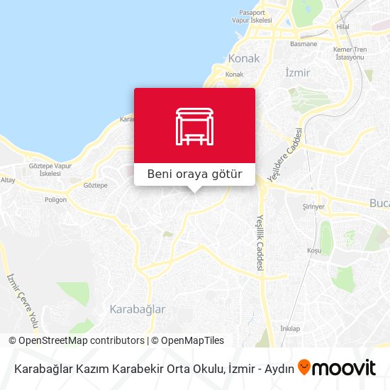 Karabağlar Kazım Karabekir Orta Okulu harita