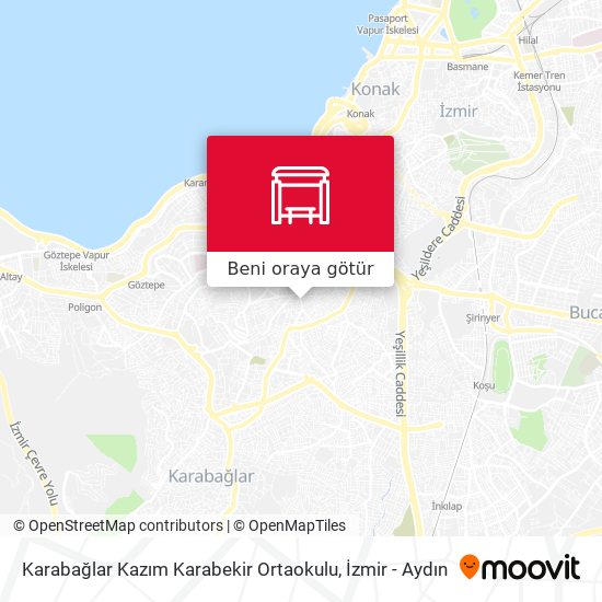 Karabağlar Kazım Karabekir Ortaokulu harita