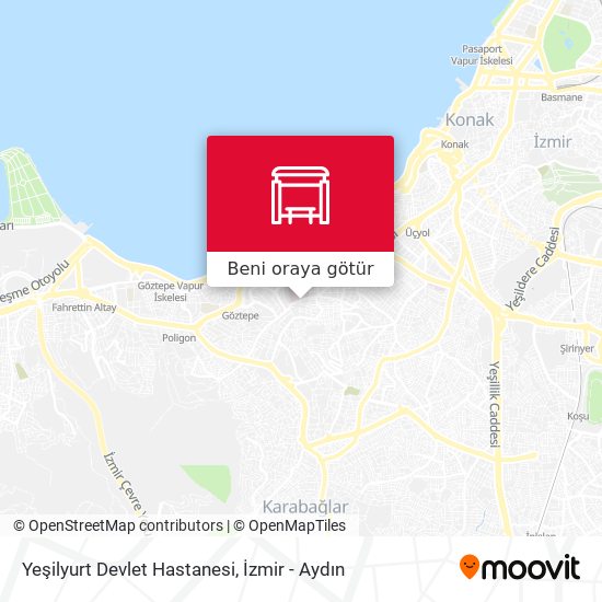 Yeşilyurt Devlet Hastanesi harita