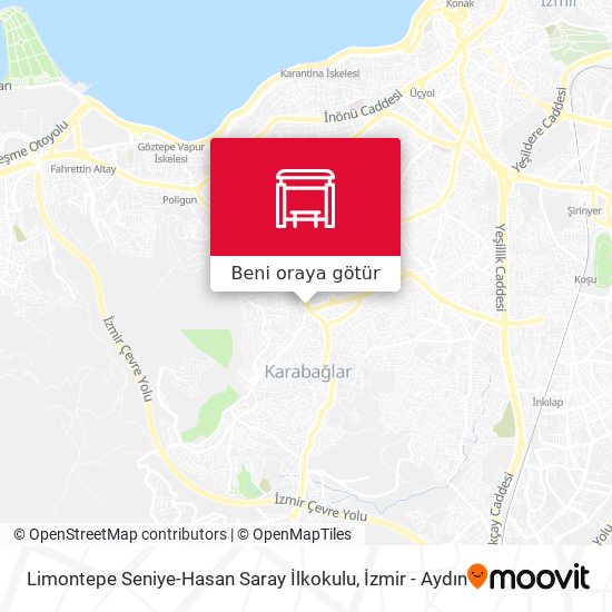 Limontepe Seniye-Hasan Saray İlkokulu harita