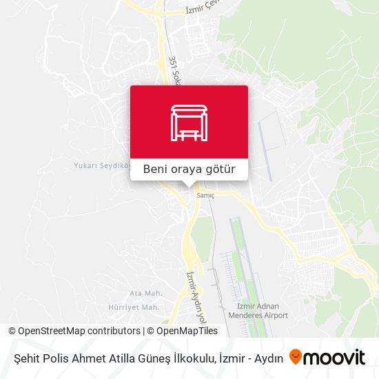 Şehit Polis Ahmet Atilla Güneş İlkokulu harita