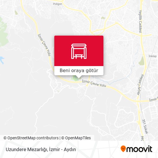 Uzundere Mezarlığı harita