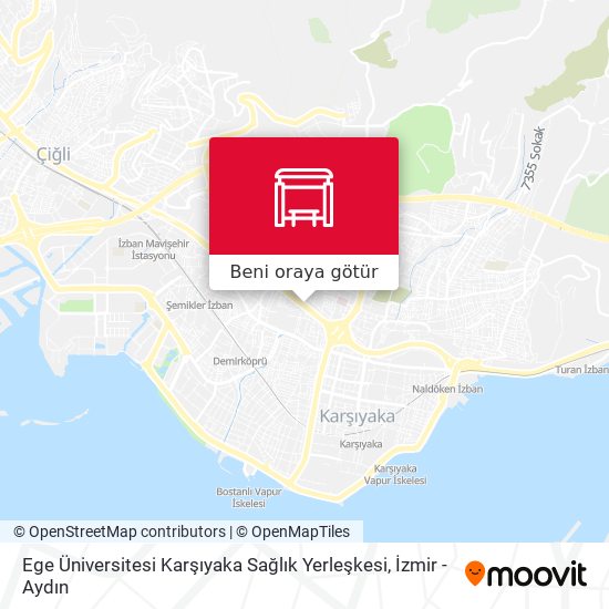 Ege Üniversitesi Karşıyaka Sağlık Yerleşkesi harita