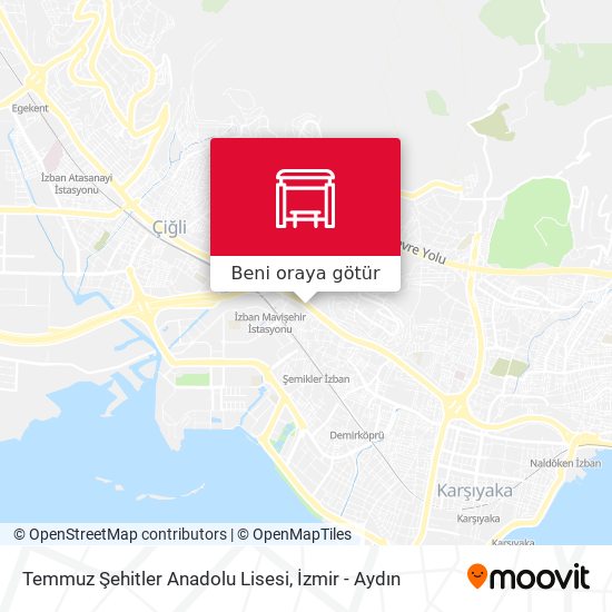 Temmuz Şehitler Anadolu Lisesi harita