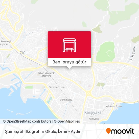 Şair Eşref İlköğretim Okulu harita