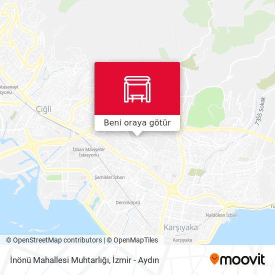 İnönü Mahallesi Muhtarlığı harita